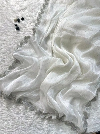 W22013 Primium Barbari Jimmy Chu Silk  With Pure JARKAN Handcraft Lace Border And Diamond in Sareee It’s Primium Designer Collection With Pure Fabric And Pure borderBlouse Runnning Burbury Silk attached with heavy handwork lace border 