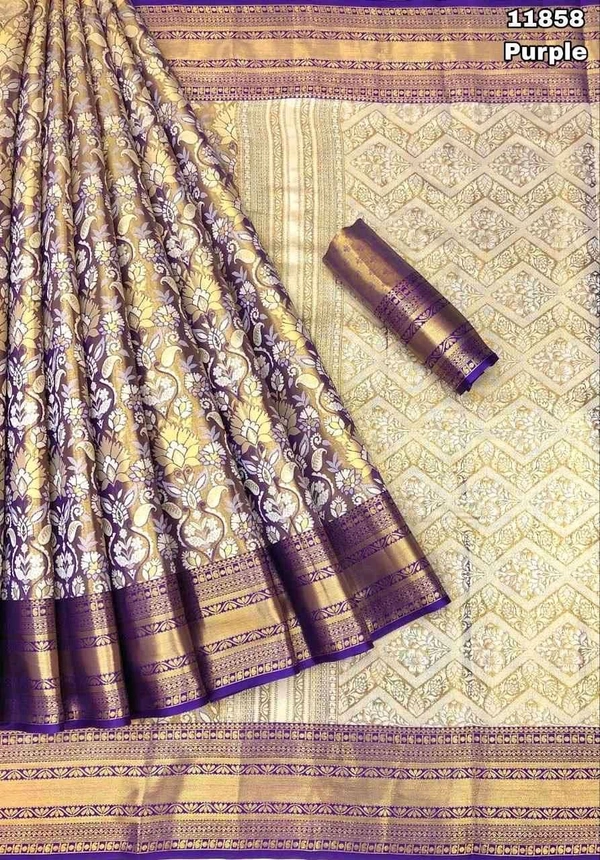 KS0032 Kanjivaram Silk Saree  - purple