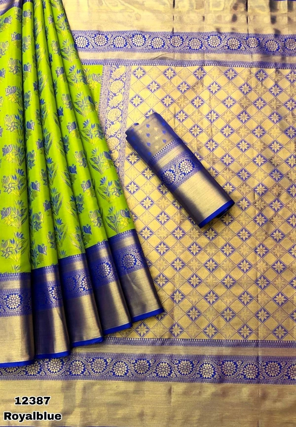 KS0043 Kanjivaram Silk Saree  - Blue