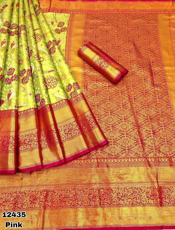 KS0044 Kanjivaram Silk Saree  - Pink