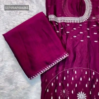 W59001 Soft Pure Blooming Black Rangoli Silk Fabric Along With Designer *Zari embroidery cut Work  With beautiful embroidery sequence work in Blouse  - Megenda