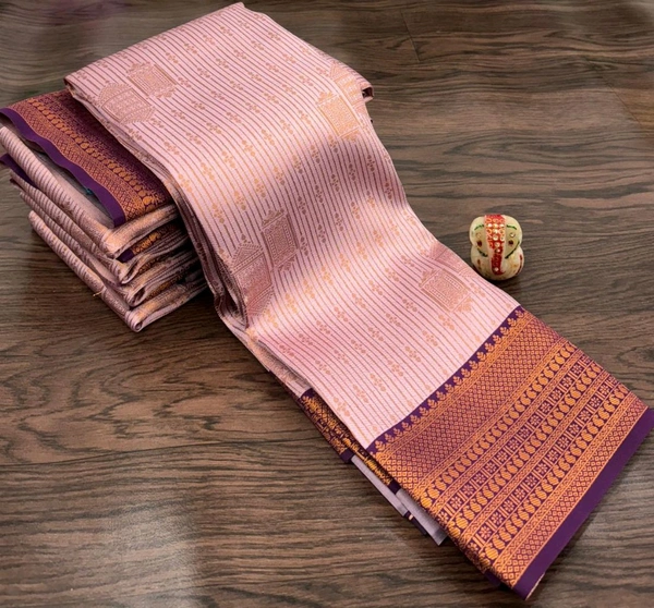 L17001 Semi Kanchi Silk Saree - Megenda