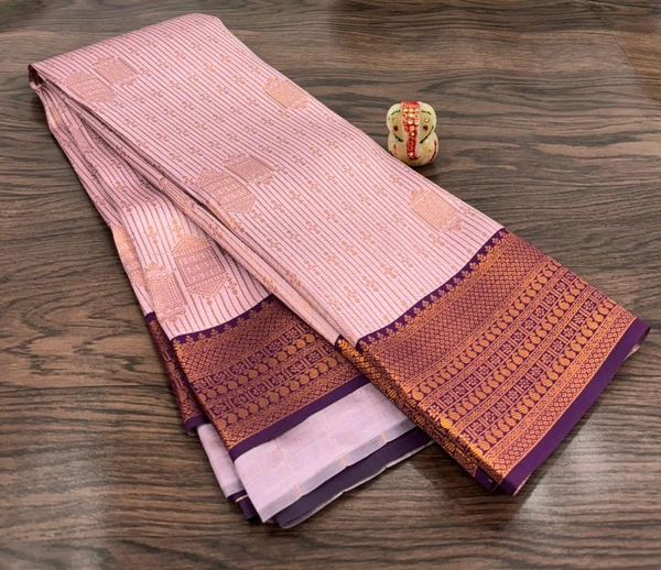 L17001 Semi Kanchi Silk Saree - Megenda