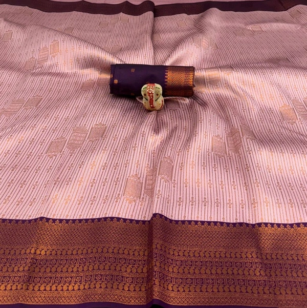 L17001 Semi Kanchi Silk Saree - Megenda