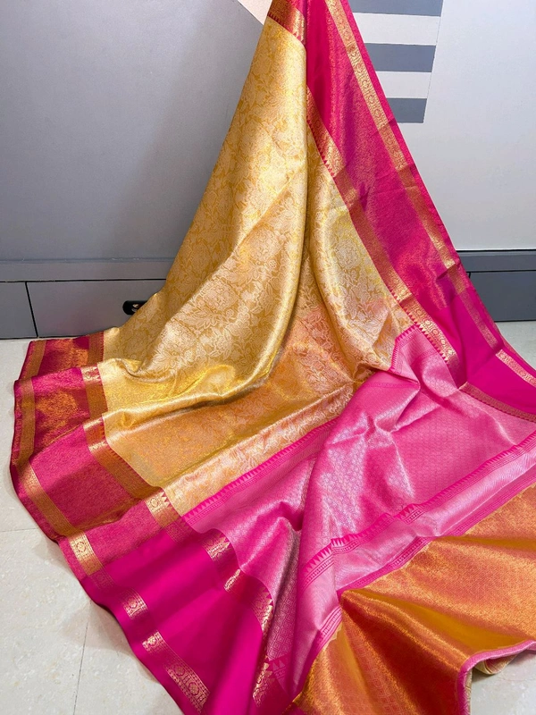 B91003 Banarasi Tissue Soft Light Weight Tissue Saree