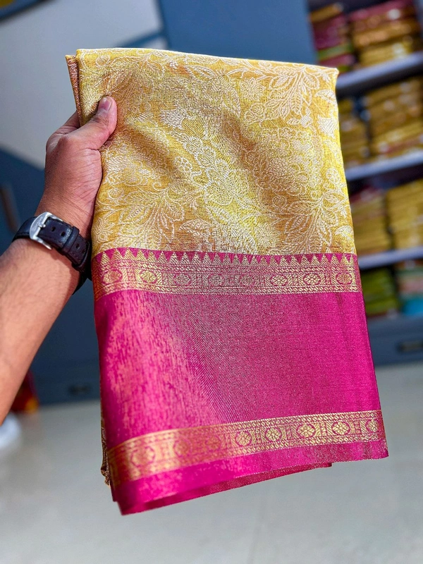 B91003 Banarasi Tissue Soft Light Weight Tissue Saree