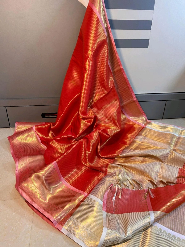 B91002 Banarasi Tissue Soft Light Weight Tissue Saree