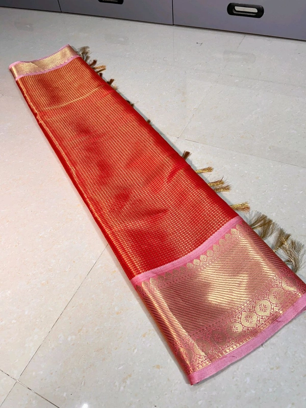 B91002 Banarasi Tissue Soft Light Weight Tissue Saree