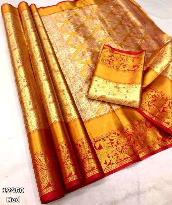 KS0054 1 Gm Gold Zari Weaving Kanjivaram Silk Saree 