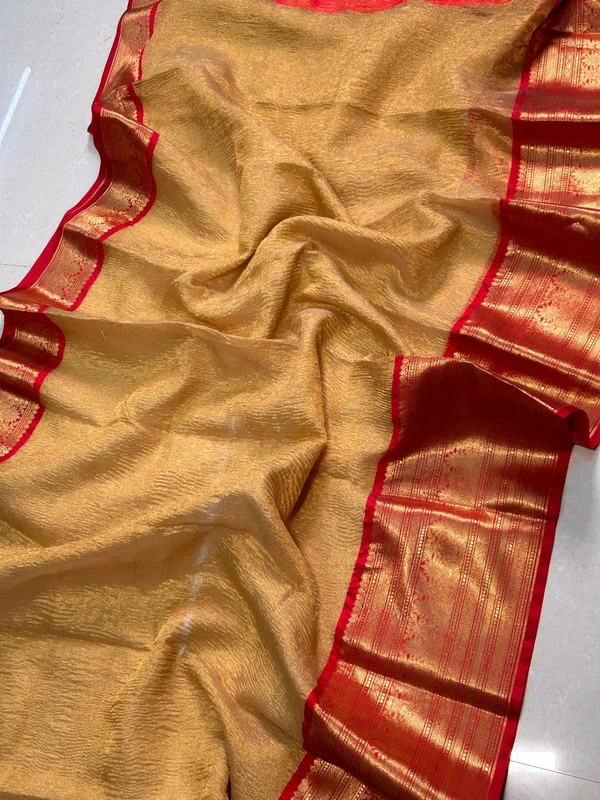 B91008 Banarasi Tissue Crush Very Soft Light Weight Saree