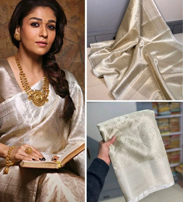 B91012 Trendy Nayantara inspired tissue Kanjivaram soft Light weight Saree