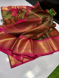 B11003 Banarasi Tissue Soft Silk Saree