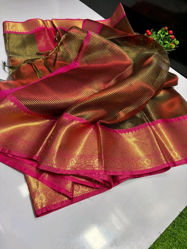 B11003 Banarasi Tissue Soft Silk Saree