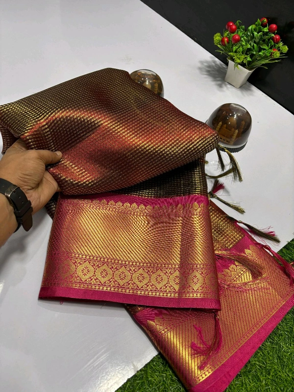 B11003 Banarasi Tissue Soft Silk Saree