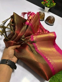 B11003 Banarasi Tissue Soft Silk Saree