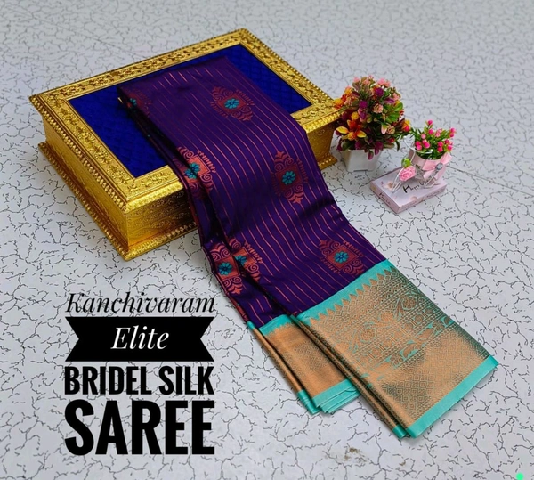 C58001 Semi Kanjivaram Silk Saree - Purple