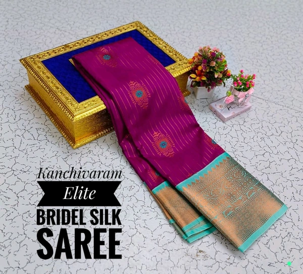 C58001 Semi Kanjivaram Silk Saree - Megenda