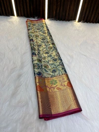 B13005 Banarasi Tissue Katan Soft Silk Saree 