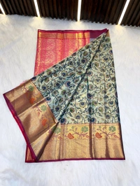B13005 Banarasi Tissue Katan Soft Silk Saree 