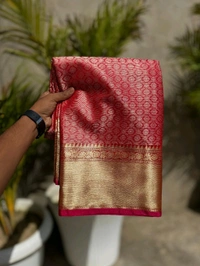 B04233 Celebrity Inspired Kanjivaram Style Soft Katan Silk Saree 