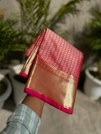 B04233 Celebrity Inspired Kanjivaram Style Soft Katan Silk Saree 