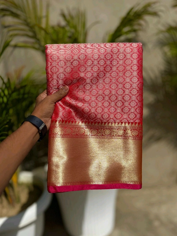 B04233 Celebrity Inspired Kanjivaram Style Soft Katan Silk Saree 