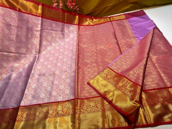 B06202 Kanjivaram Bridal Soft Pattu Saree - Red