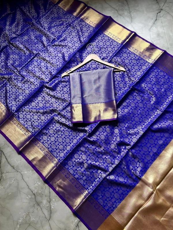 B04045 Semi Katan Soft Silk Saree