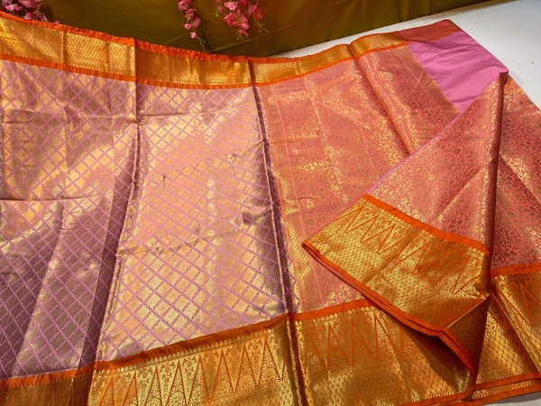 B06028 Semi Kanchi Soft Pattu Saree 