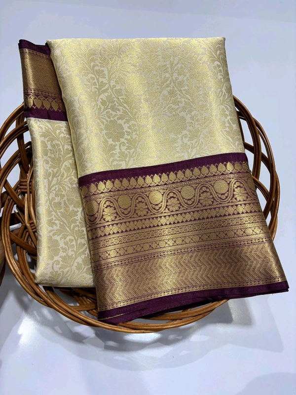 B11065 Semi Katan Soft Silk Saree
