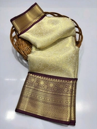 B11065 Semi Katan Soft Silk Saree