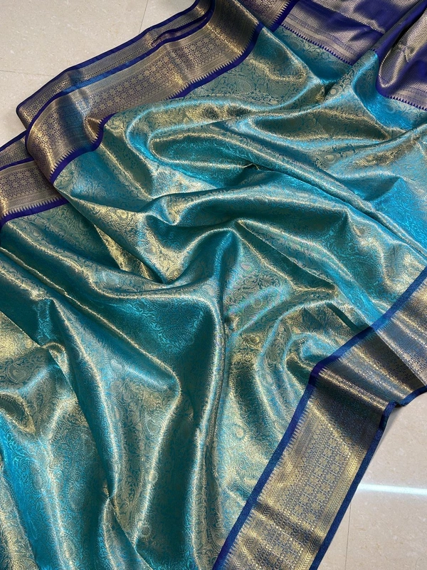 B91041 Kanjivaram Style semi katan Silk Saree 