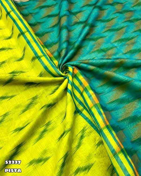 B16093 Soft Chenderi Geometrical Print Saree 