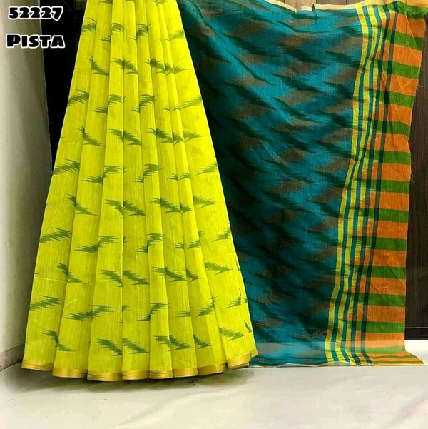 B16093 Soft Chenderi Geometrical Print Saree 