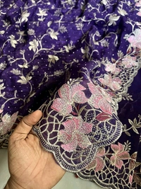 W77013 Crunchy Fabric Stone Work Saree