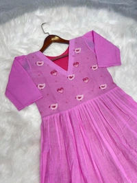 EW39001 Mul Mul Cotton Frock  - Xl up to XXL margin