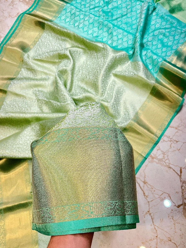 B13008 Soft Katan Silk Saree With Rich Kanchi Border