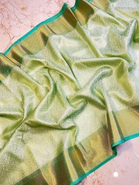 B13008 Soft Katan Silk Saree With Rich Kanchi Border