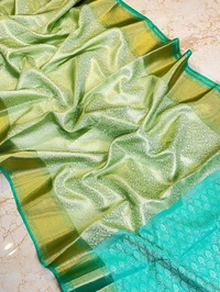 B13008 Soft Katan Silk Saree With Rich Kanchi Border