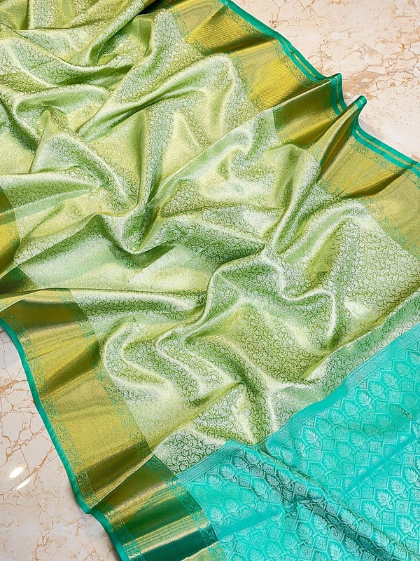 B13008 Soft Katan Silk Saree With Rich Kanchi Border