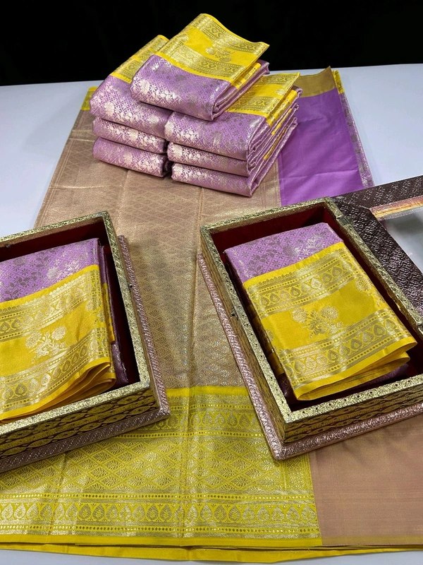 B06305  Soft Semi Kanchi Silk Saree - Levender