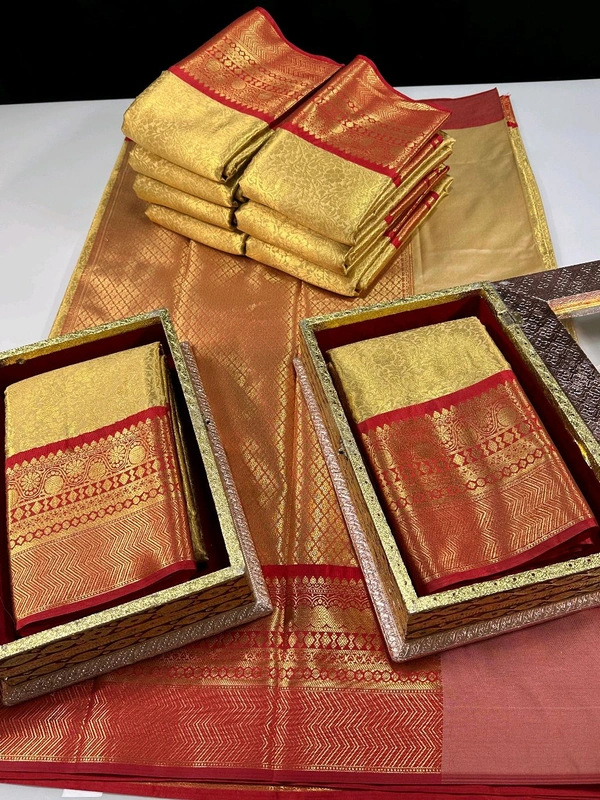 B06308  Soft Semi Kanchi Silk Saree - Red