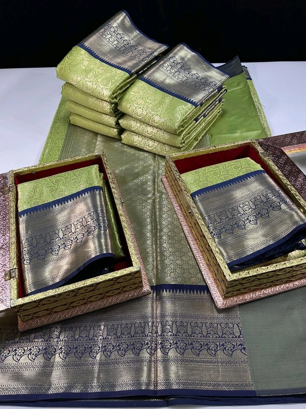 B06310 Premium Soft Semi Kanchi Silk Saree - Hippie Green