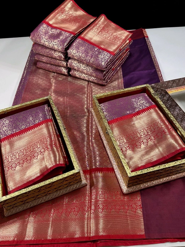 B06310 Premium Soft Semi Kanchi Silk Saree - megenda