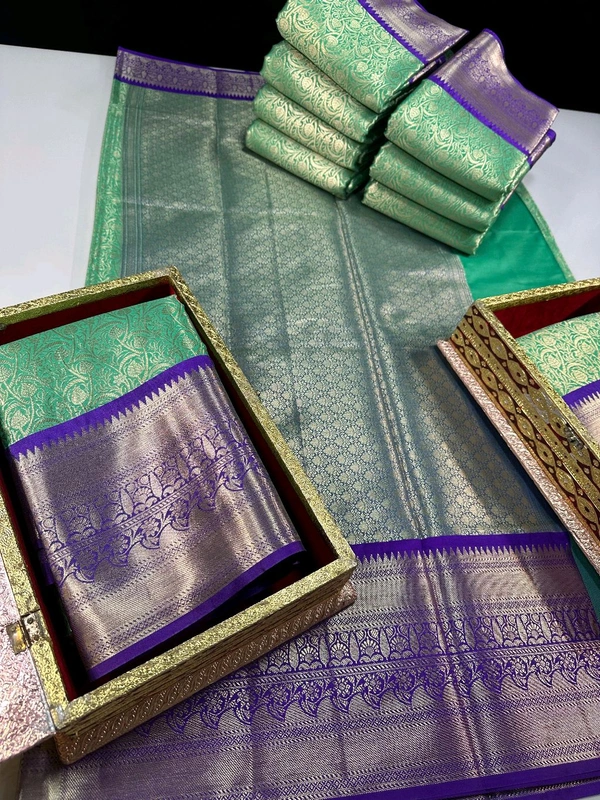 B06312 Premium Soft Semi Kanchi Silk Saree - Purple