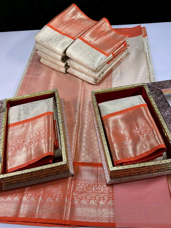 B06312 Premium Soft Semi Kanchi Silk Saree - Gold