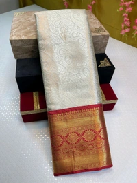 B06313 Semi Pure Kanjivaram Soft Silk Saree - Red