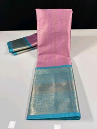 B06315 Semi kanjivaram Soft Silk Saree - Baby Pink