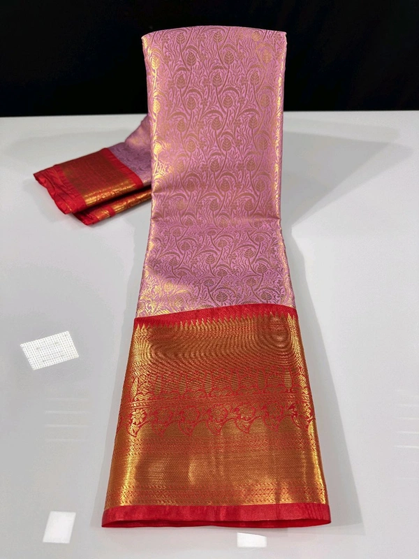 B06316 Premium Soft Semi Kanchipuram Silk Saree - Red