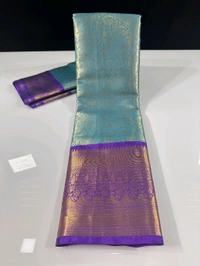 B06318 Premium Soft Semi Kanchipuram Silk Saree - Purple